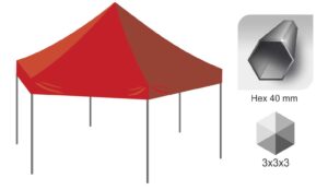 Kuusnurkne Pop Up telk