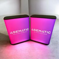 Iseavanevad Pop Up LED-esitluslauad ASEMATIC kujundusega